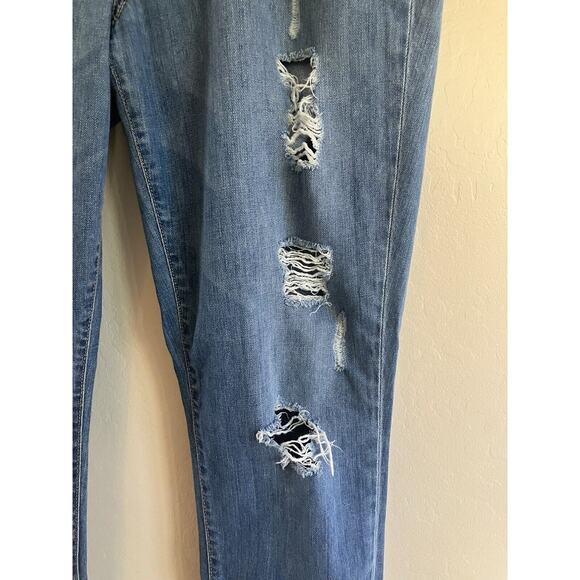 Paige Women's Jimmy Jimmy Skinny Jeans 32 Blue Medium Wash Distressed Stretch - Picture 5 of 14